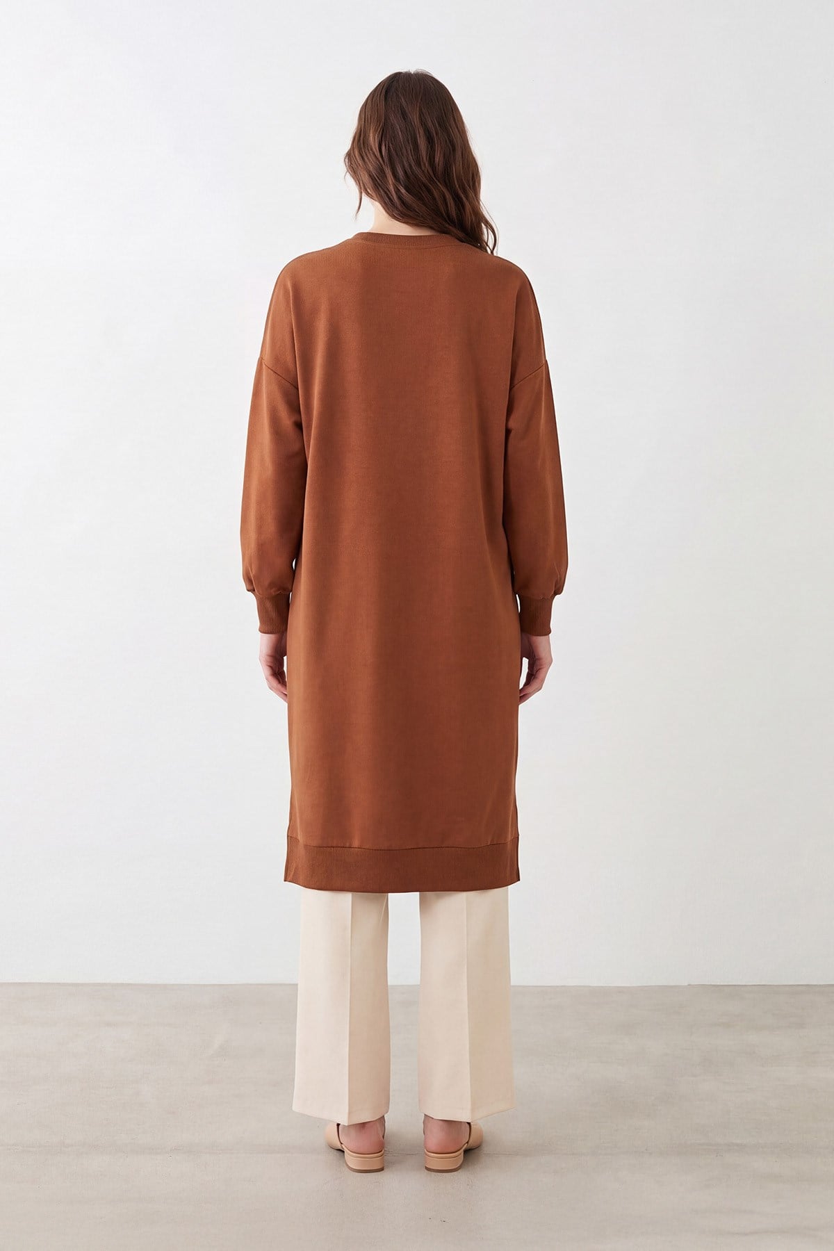 Kadın Basic Tunic - 30645TUN - Kahverengi Tunik Soul 