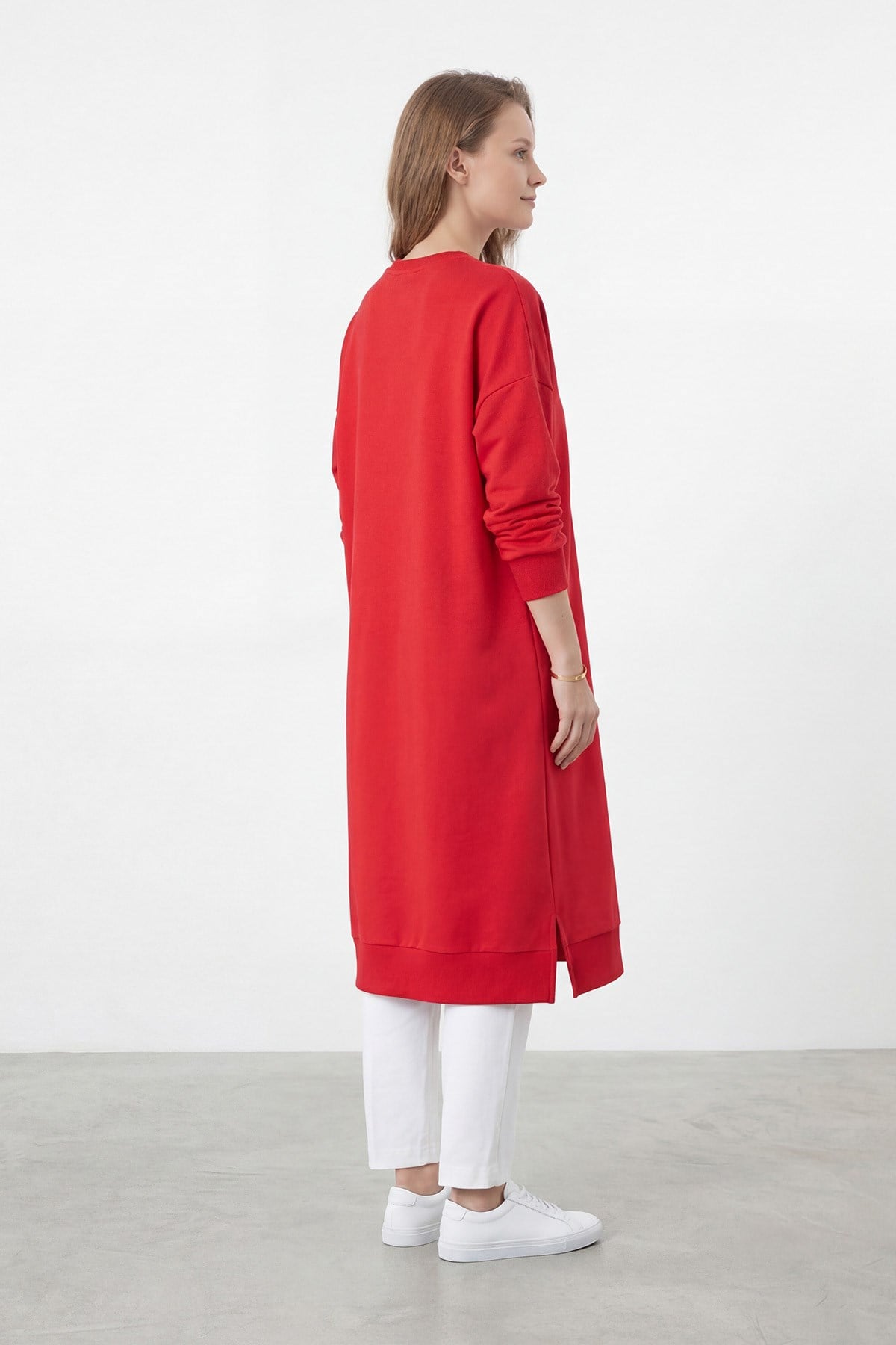 Kadın Basic Tunic - 30645TUN - Kırmızı Tunik Soul 