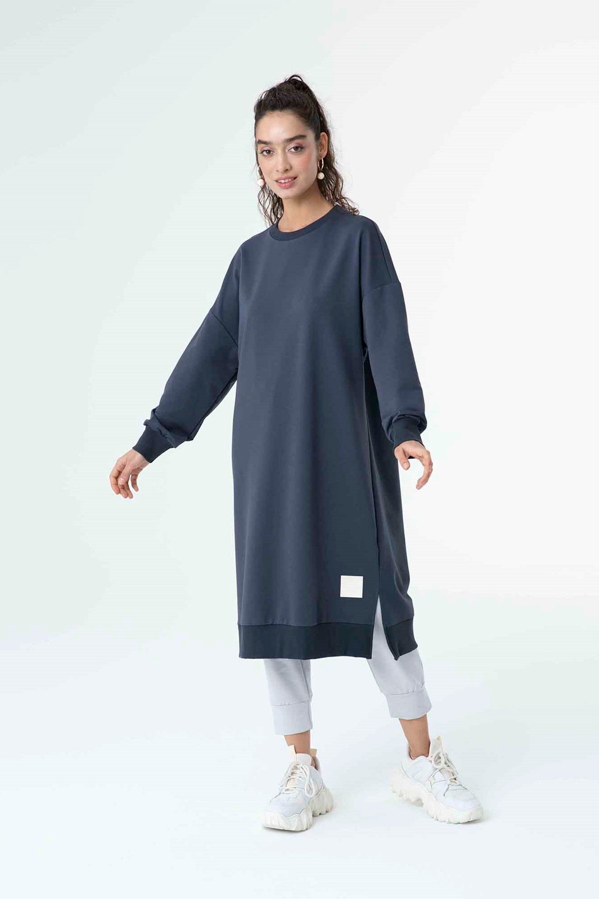Kadın Basic Tunic - 30645TUN - Lacivert Tunik Soul 