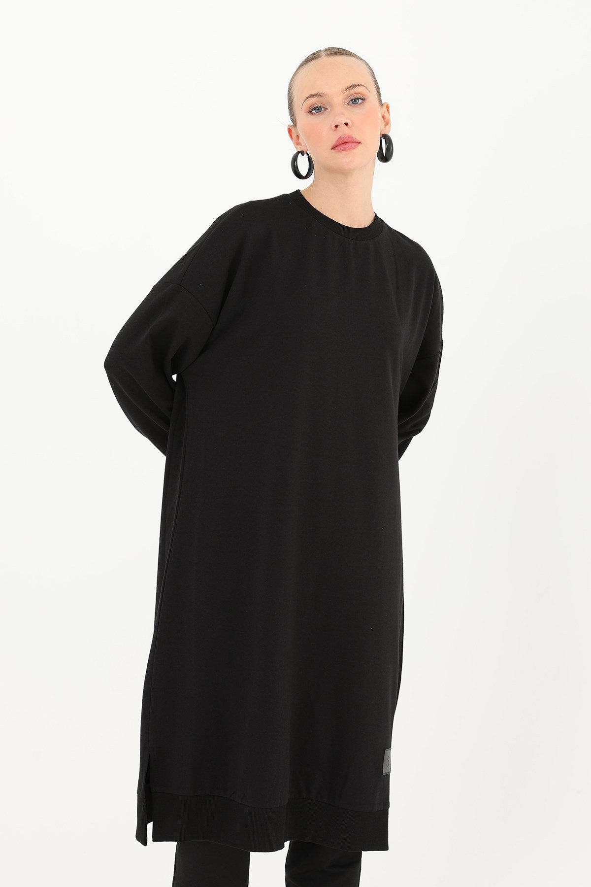 Kadın Basic Tunic - 30645TUN - Siyah Tunik Soul 