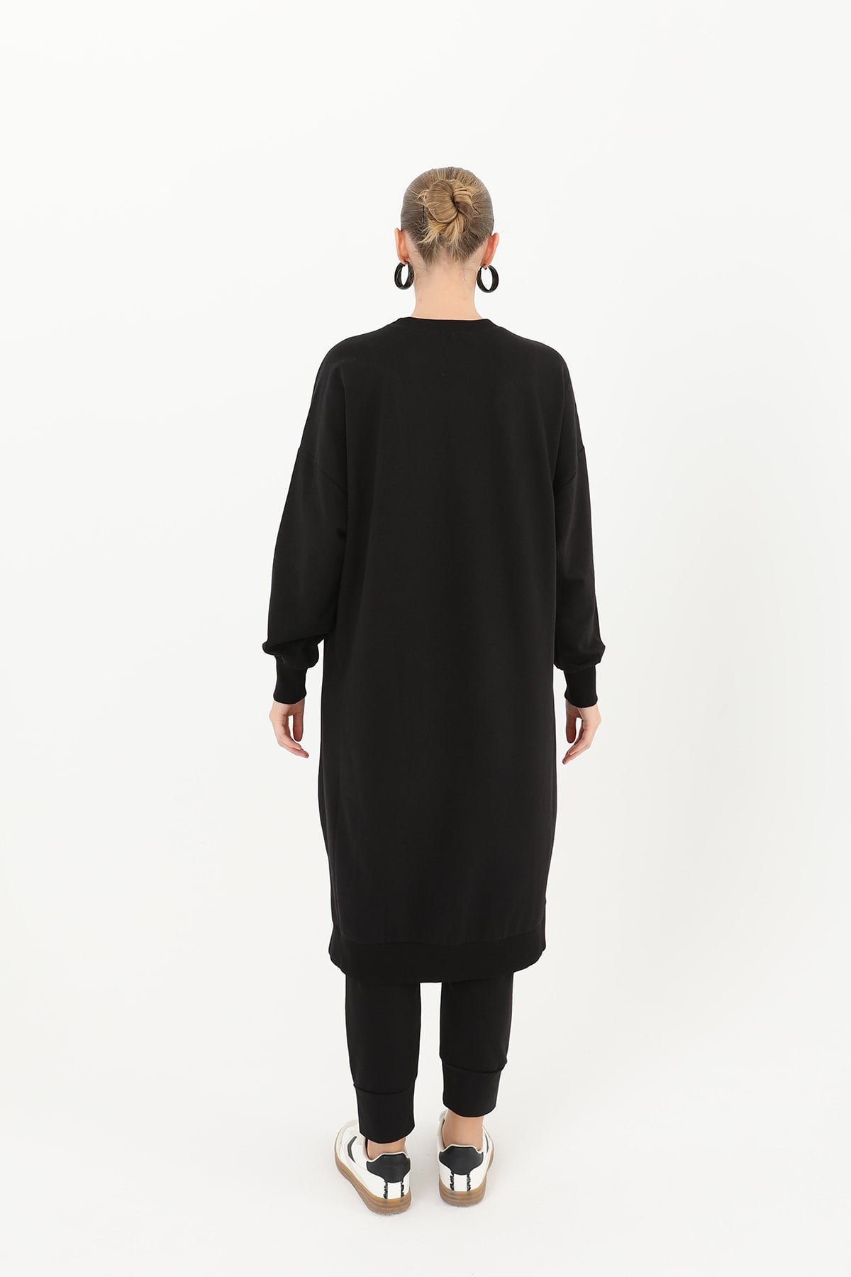 Kadın Basic Tunic - 30645TUN - Siyah Tunik Soul 