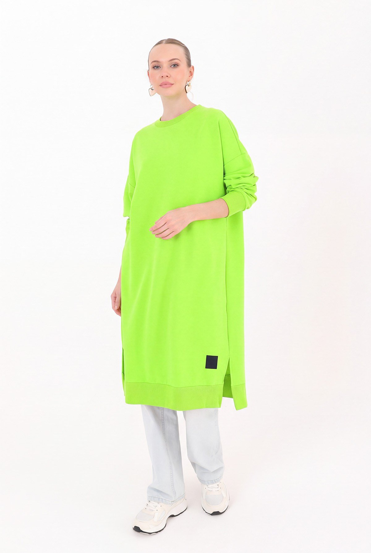 Kadın Basic Tunic - 30645TUN Yeşil Tunik Soul 