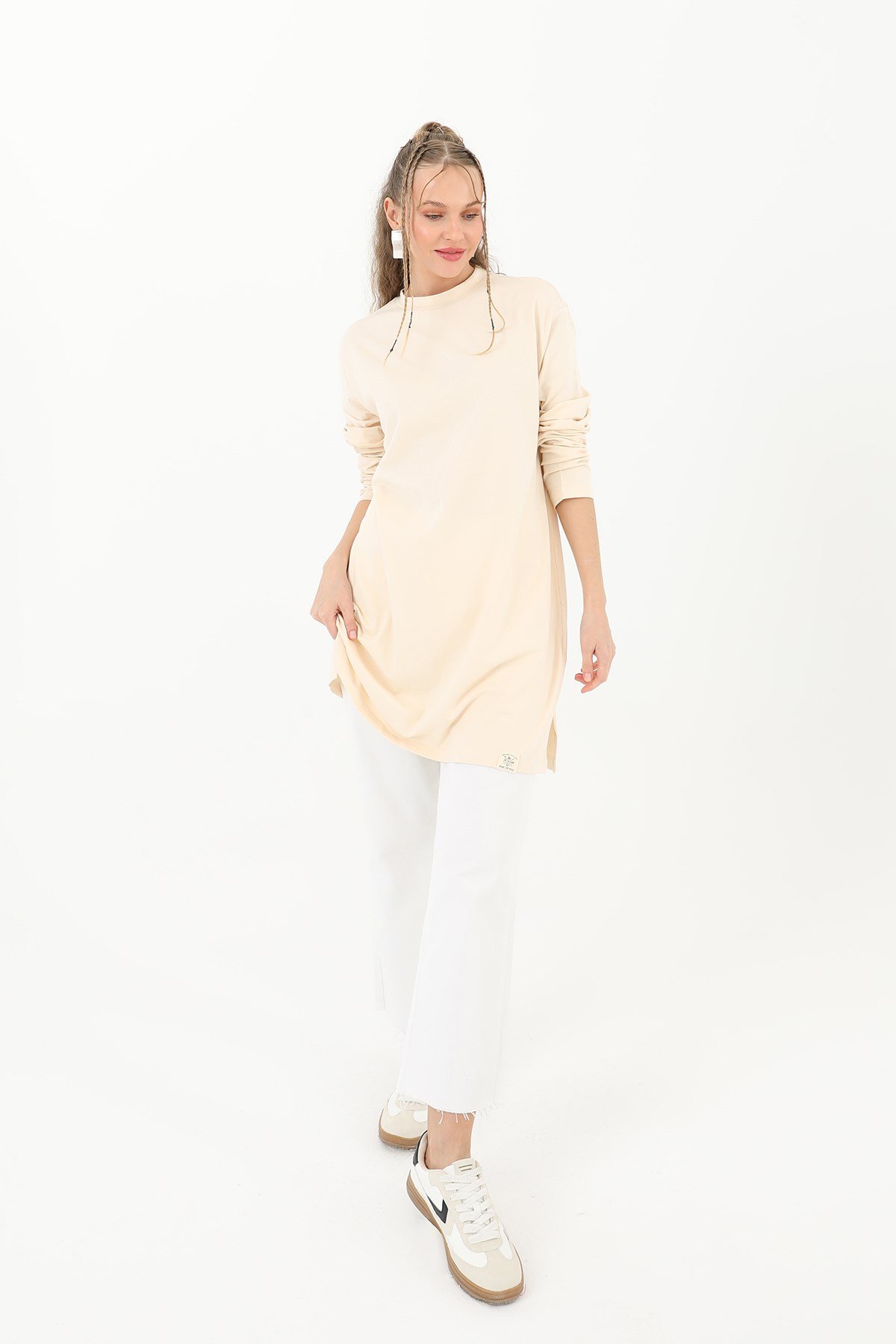 Kadın Basic Tunik - 30726TUN Bej Tunik Soul 