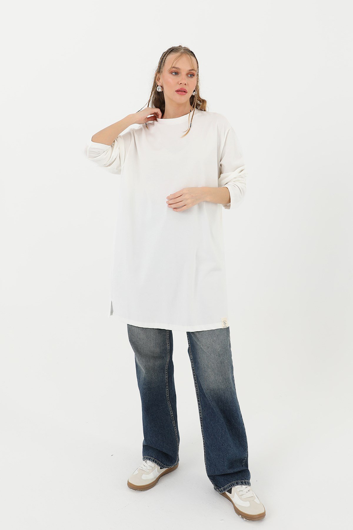 Kadın Basic Tunik - 30726TUN Ekru Tunik Soul 