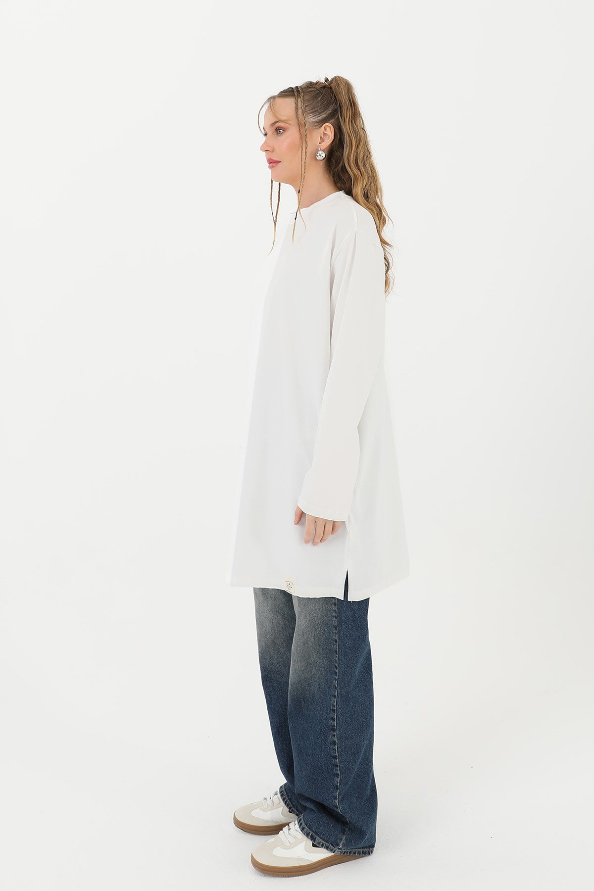 Kadın Basic Tunik - 30726TUN Ekru Tunik Soul 