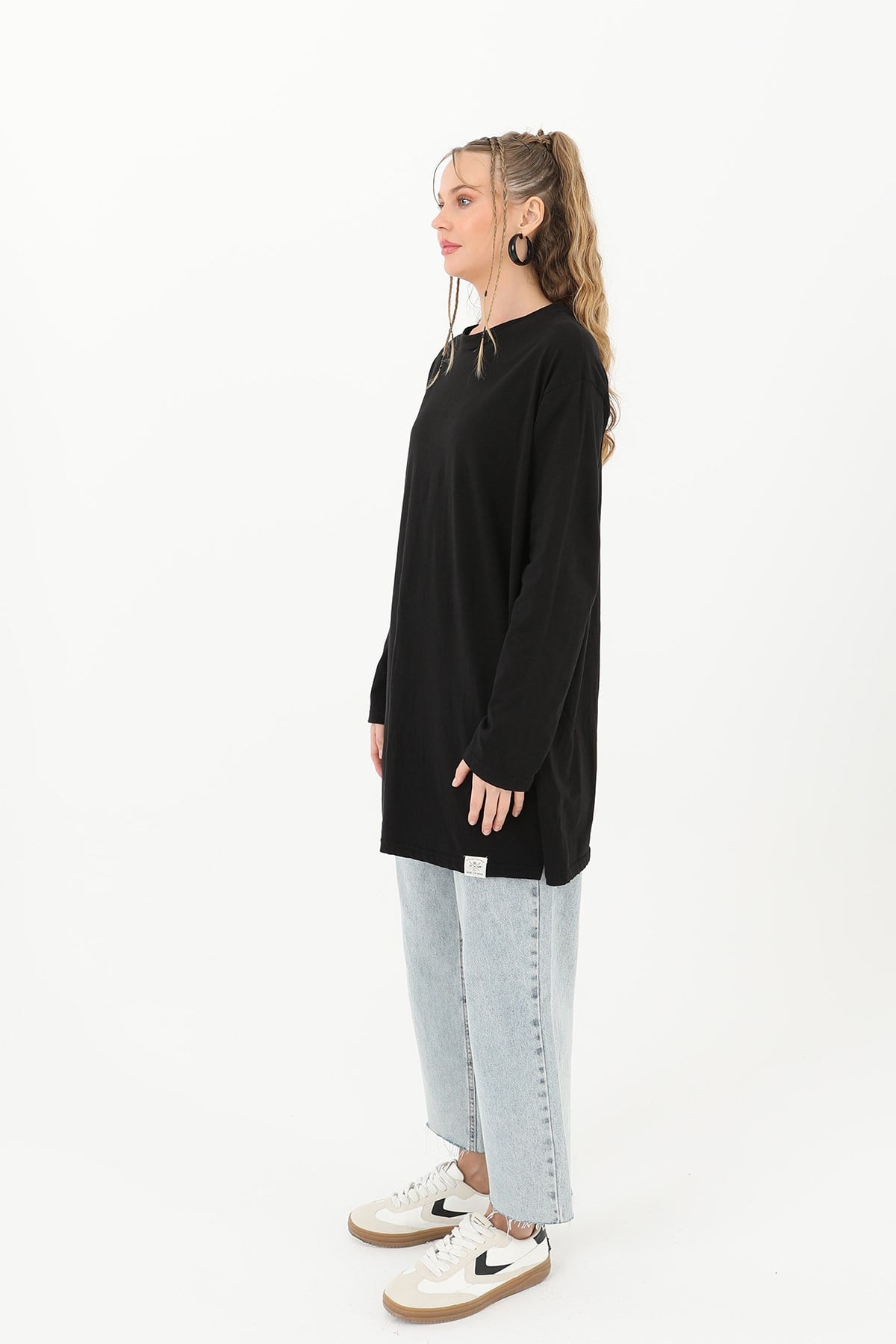 Kadın Basic Tunik - 30726TUN Siyah Tunik Soul 
