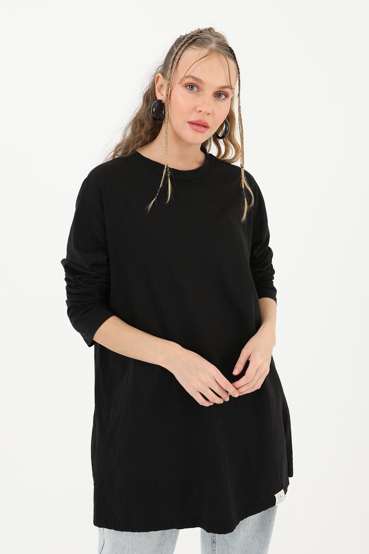 Kadın Basic Tunik - 30726TUN Siyah Tunik Soul 