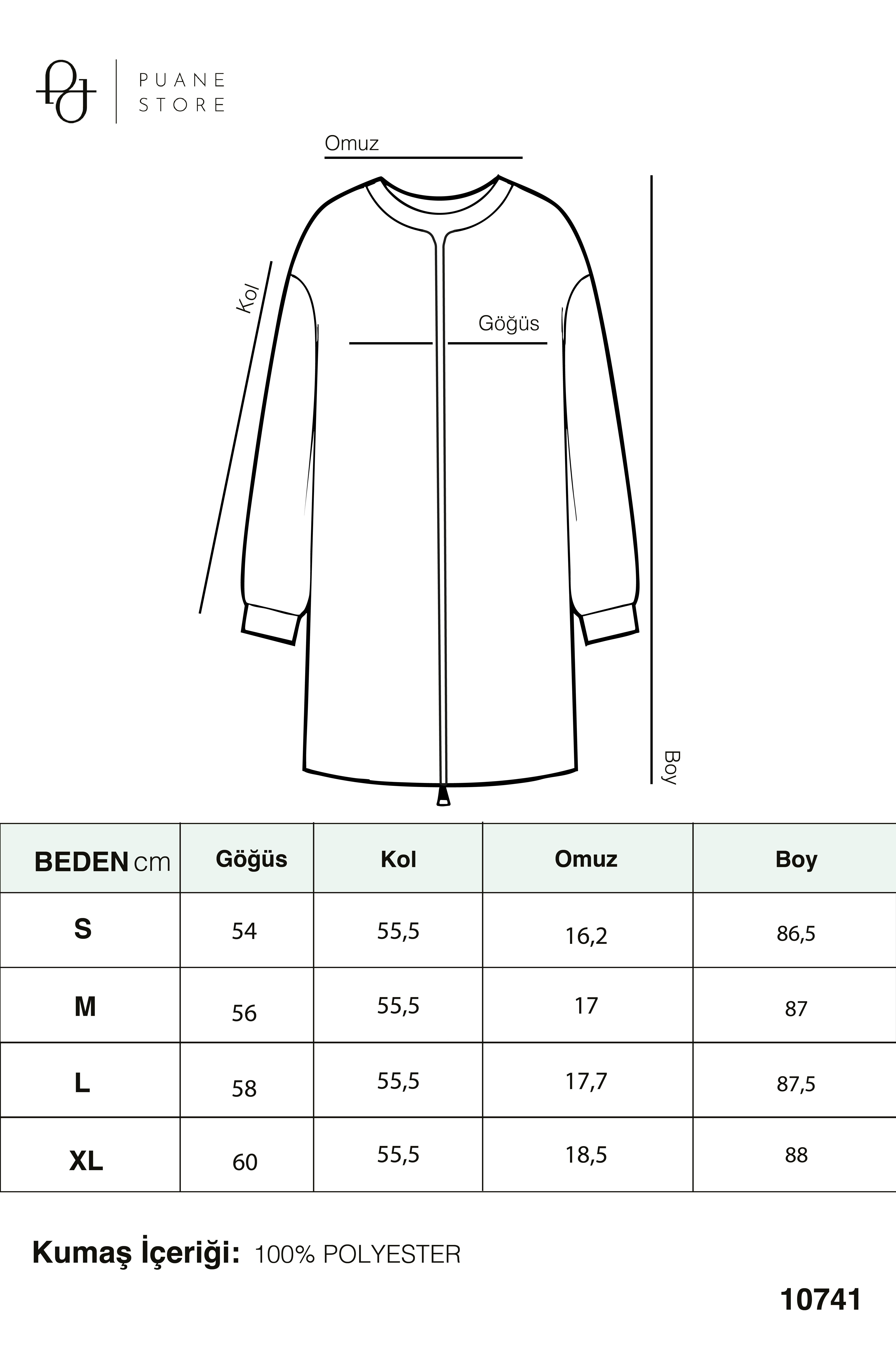 Kadın Beli Tünelli ve Aksesuarlı Tunik - 10741TUN - Vizon Tunik Puane 