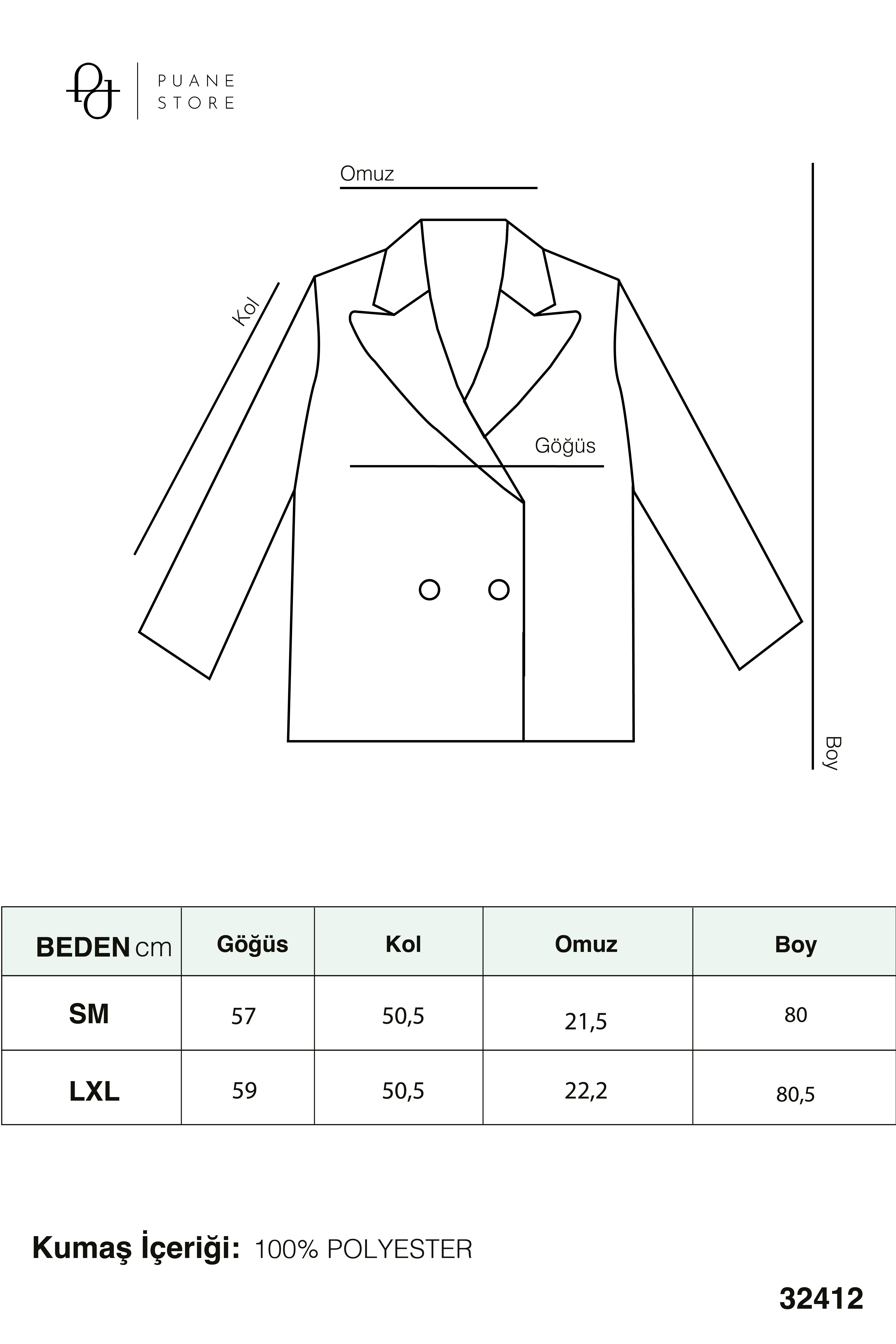 Kadın Cep Detaylı Düğmeli Kaban  -  32412KBN - Bordo Kaban Soul 