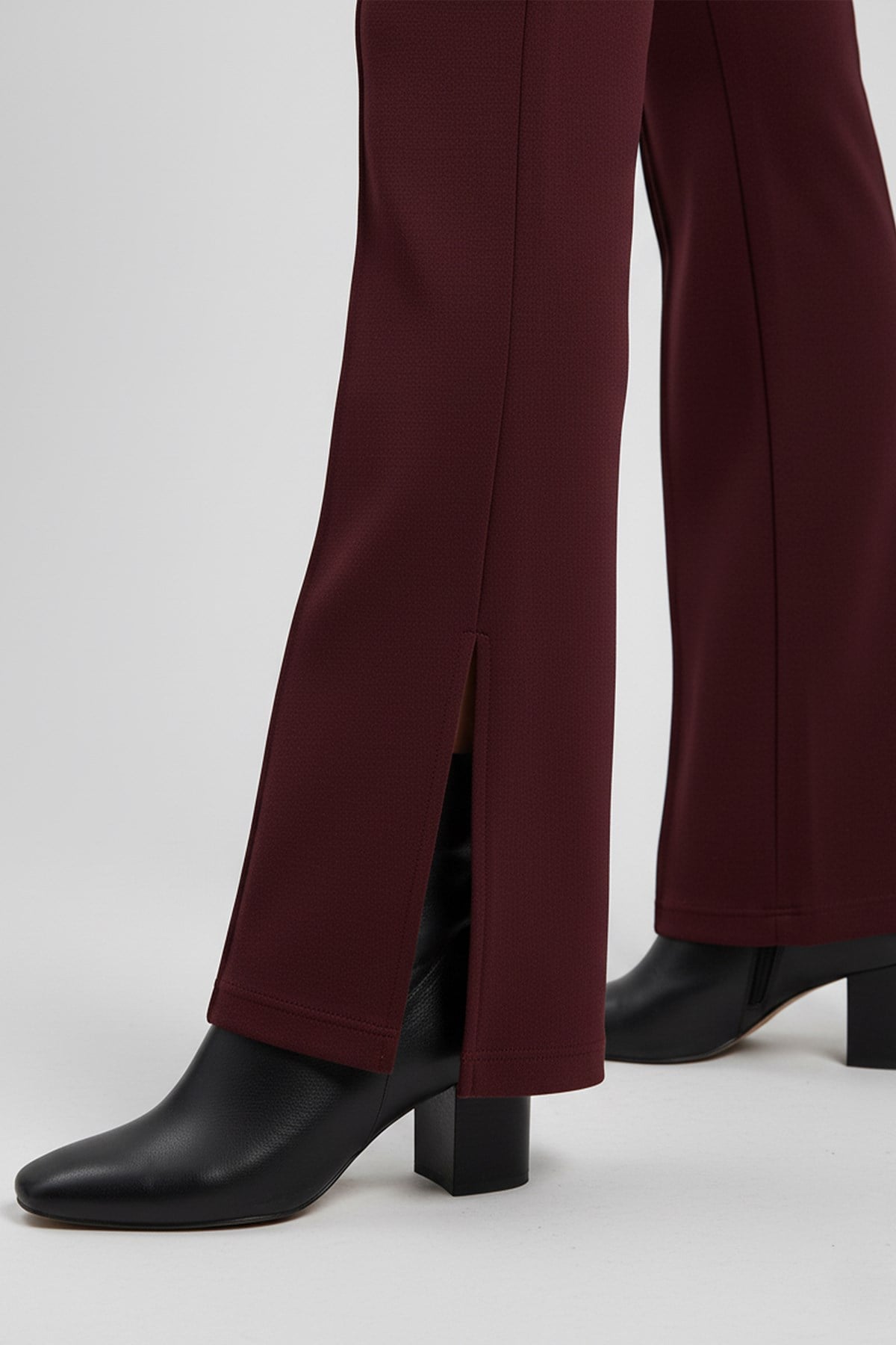 Kadın Dikiş Detaylı Pantolon - 18268PNT - Bordo Pantolon Puane 