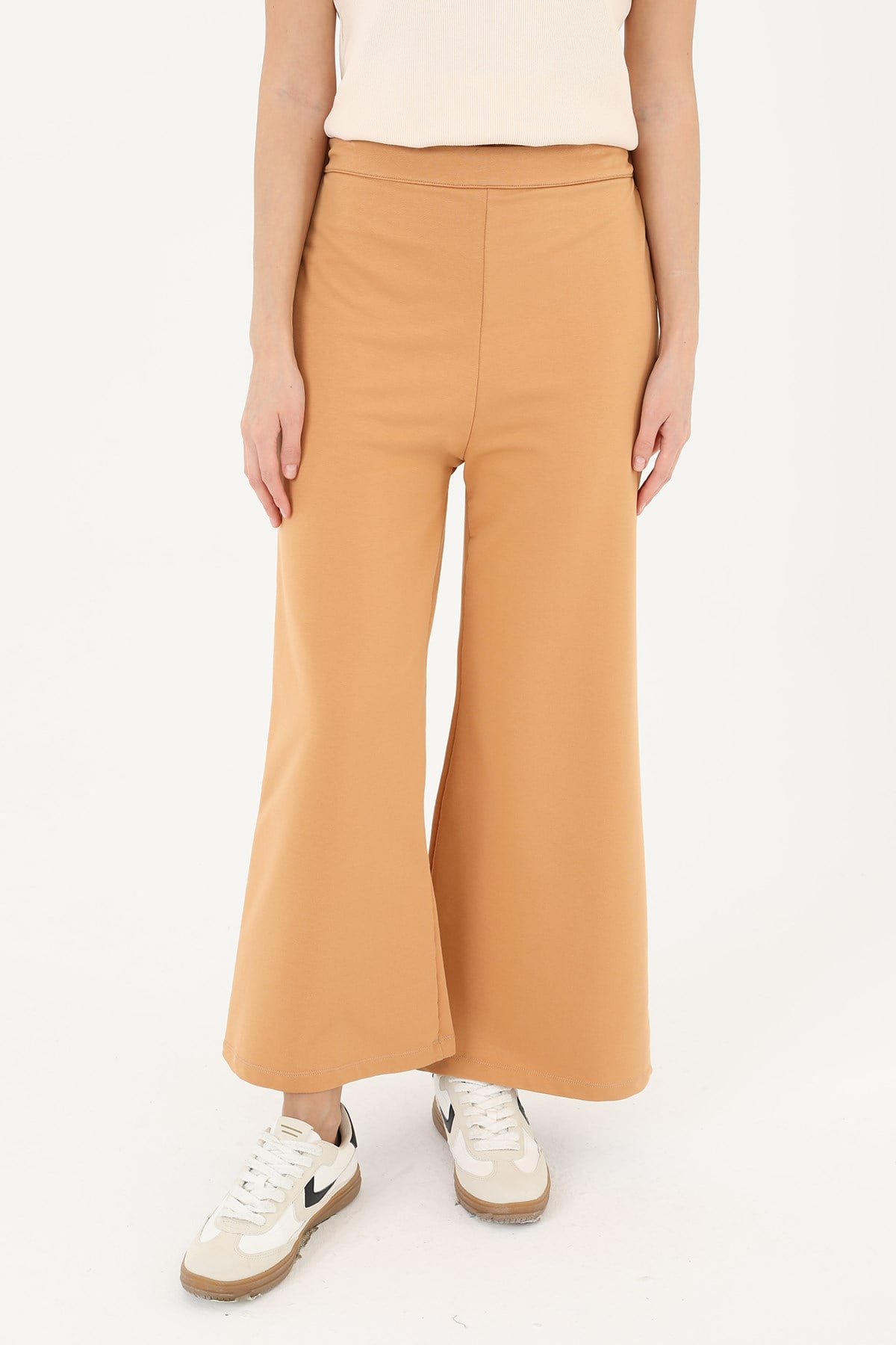 Kadın Geniş Paça Pantolon - 30007PNT - Deve Tüyü Pantolon Soul 