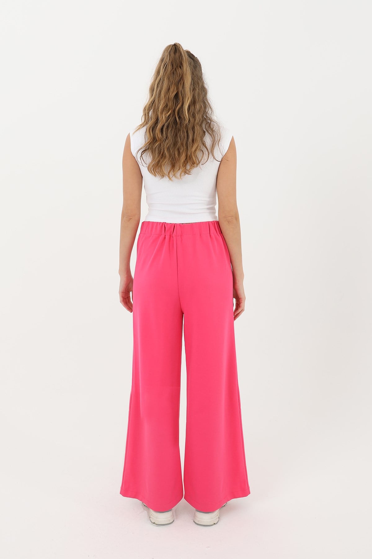 Kadın Geniş Paça Pantolon - 30007PNT Fuşya Pantolon Soul 