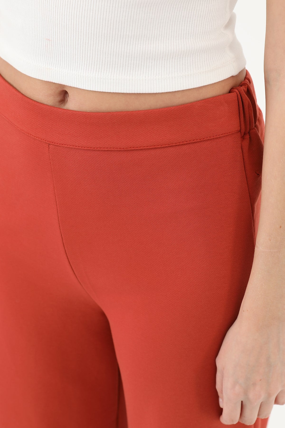 Kadın Geniş Paça Pantolon - 30007PNT Kiremit Pantolon Soul 