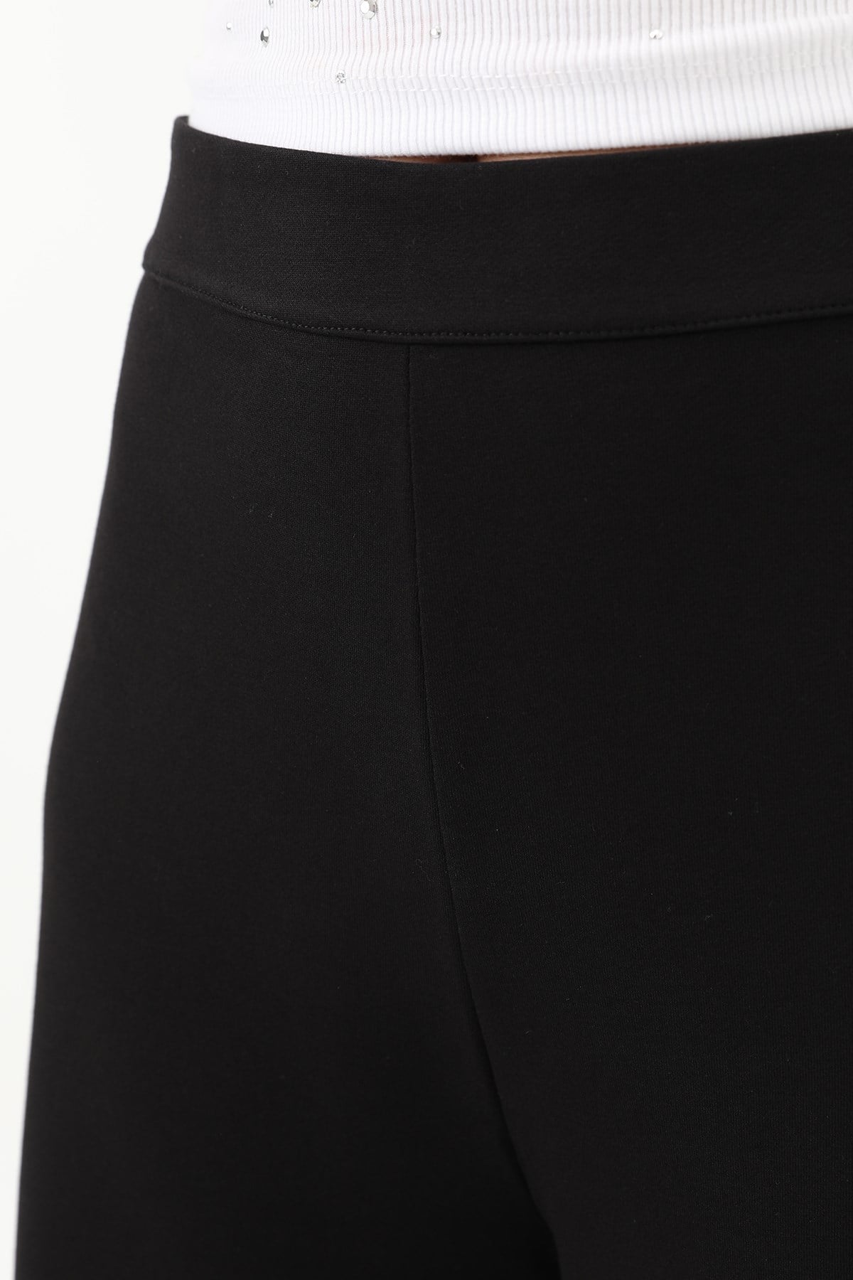Kadın Geniş Paça Pantolon - 30007PNT - Siyah Pantolon Soul 