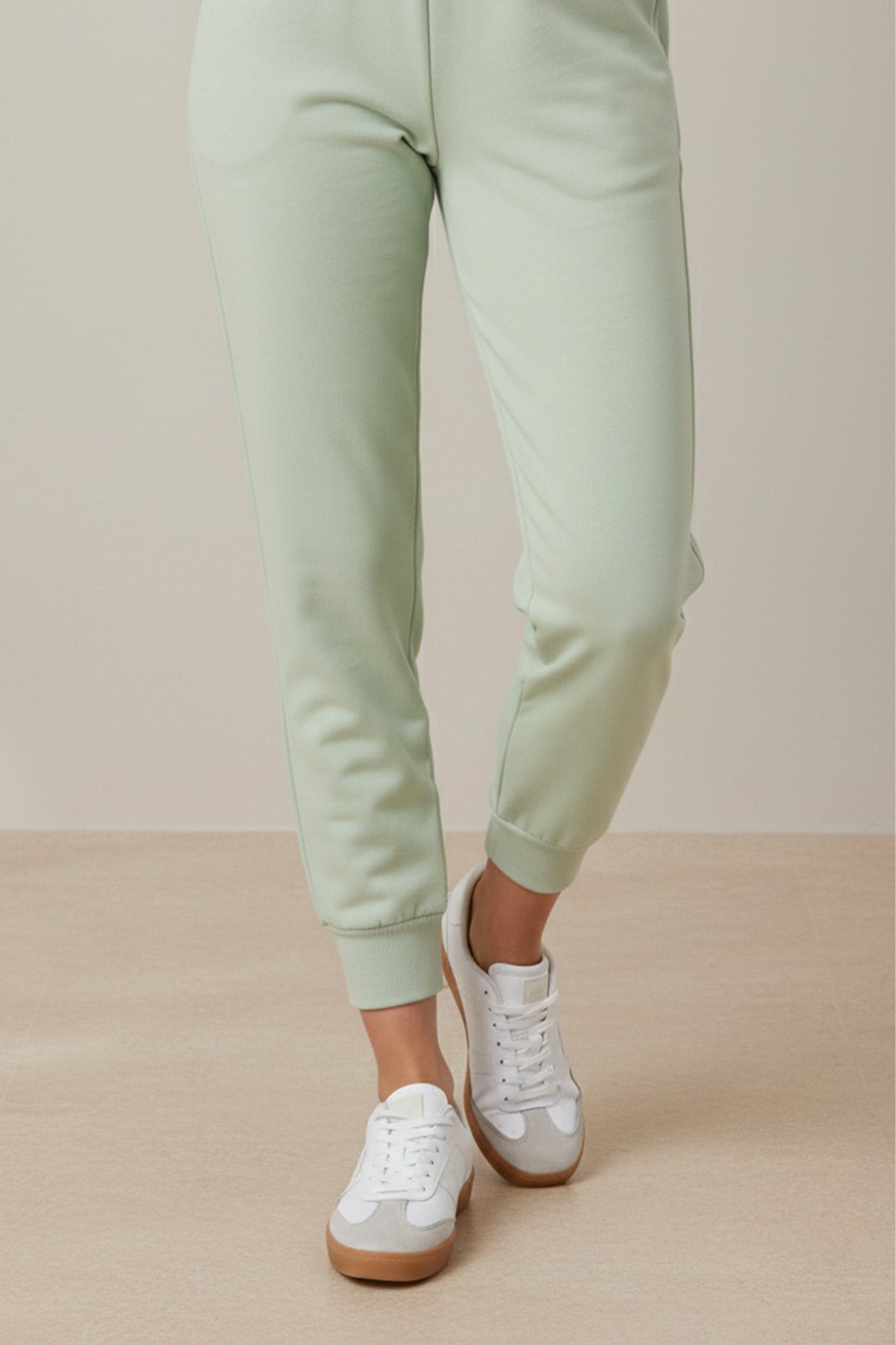 Kadın Ribana Detaylı Eşofman Altı - 30189PNT Açık Mint Yeşili Pantolon Soul 