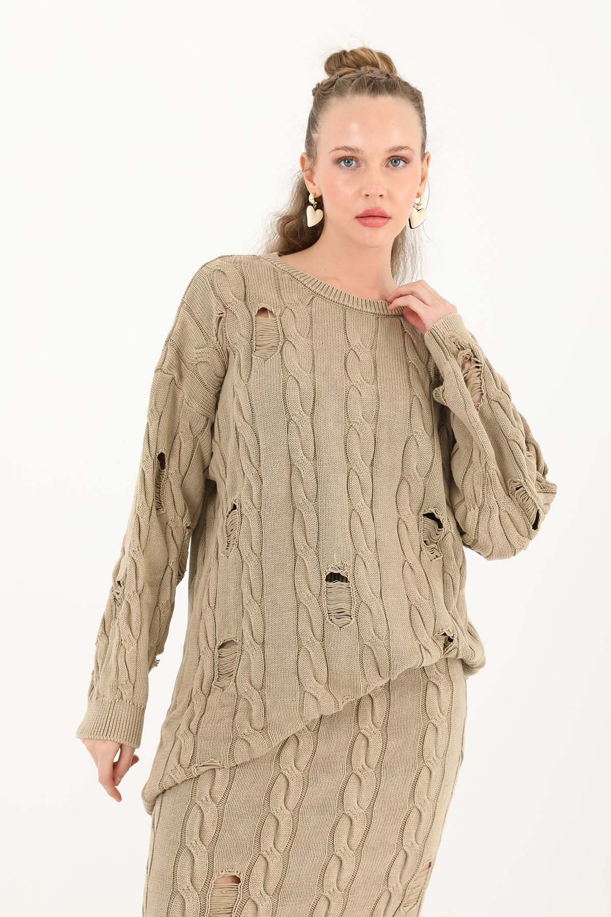 Triko Tunik  - 32036TUN Bej Tunik Soul 
