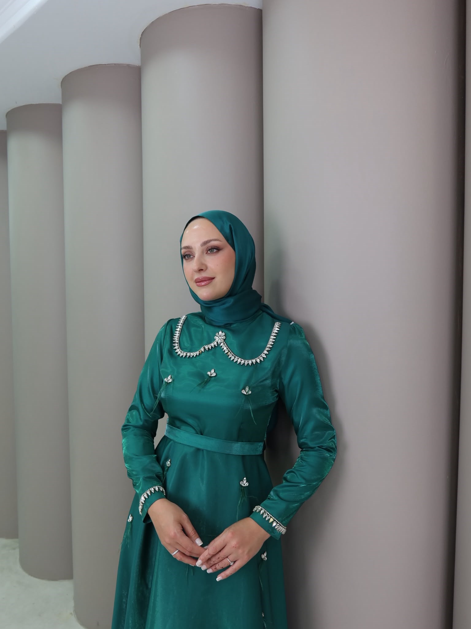 Abiye
Azra Abiye Petrol Yeşiil