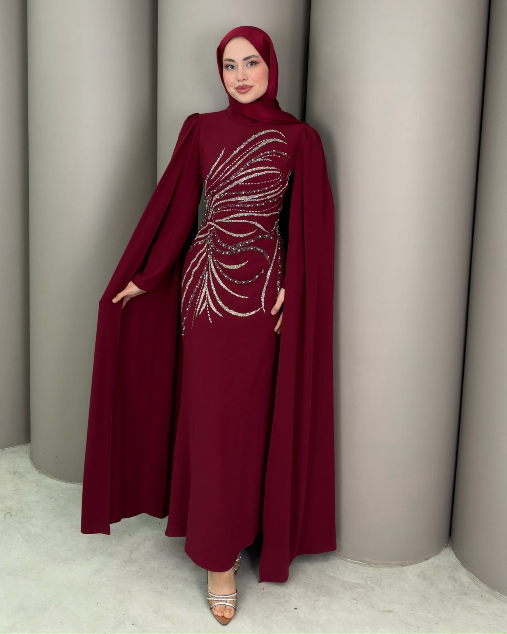 Abiye
Elmas Abiye Bordo 