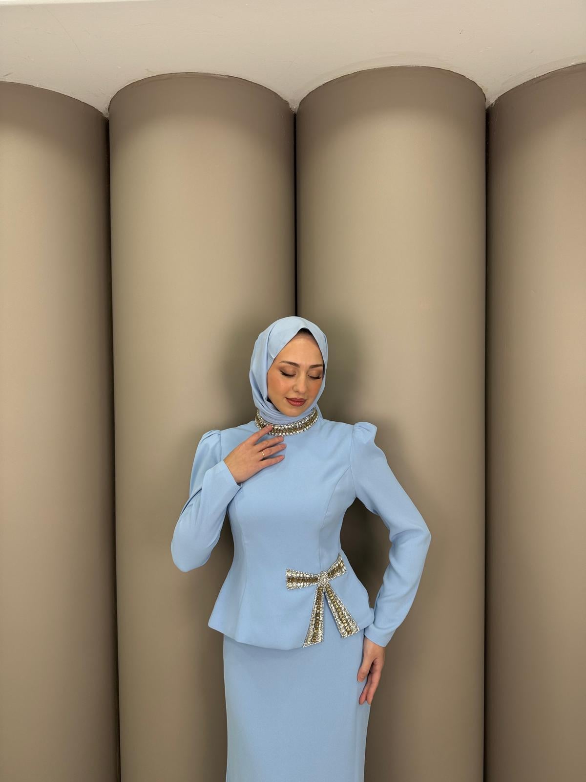 Abiye
Linda Takım Bebe Mavi 