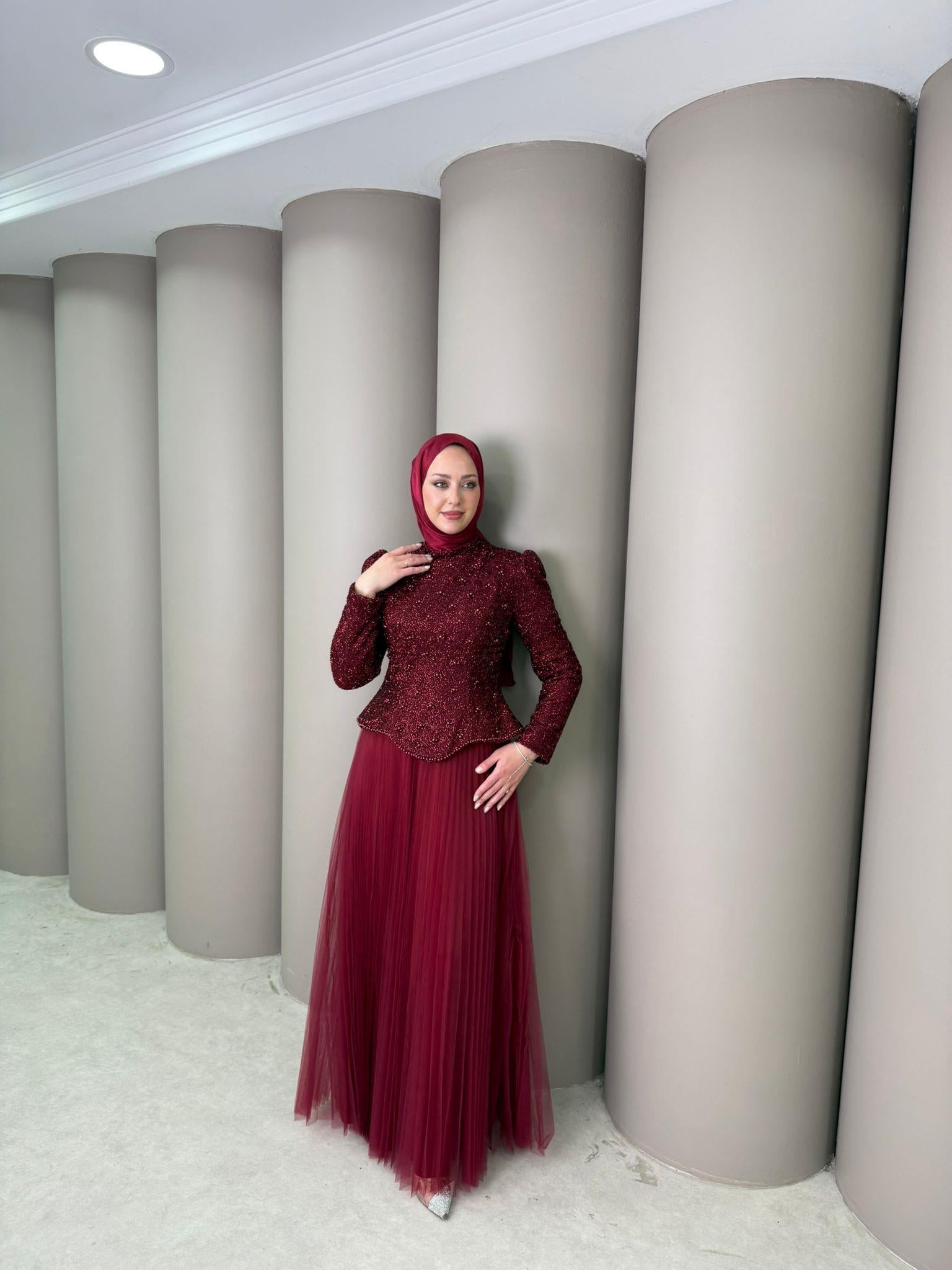 Abiye
Merve Abiye Bordo