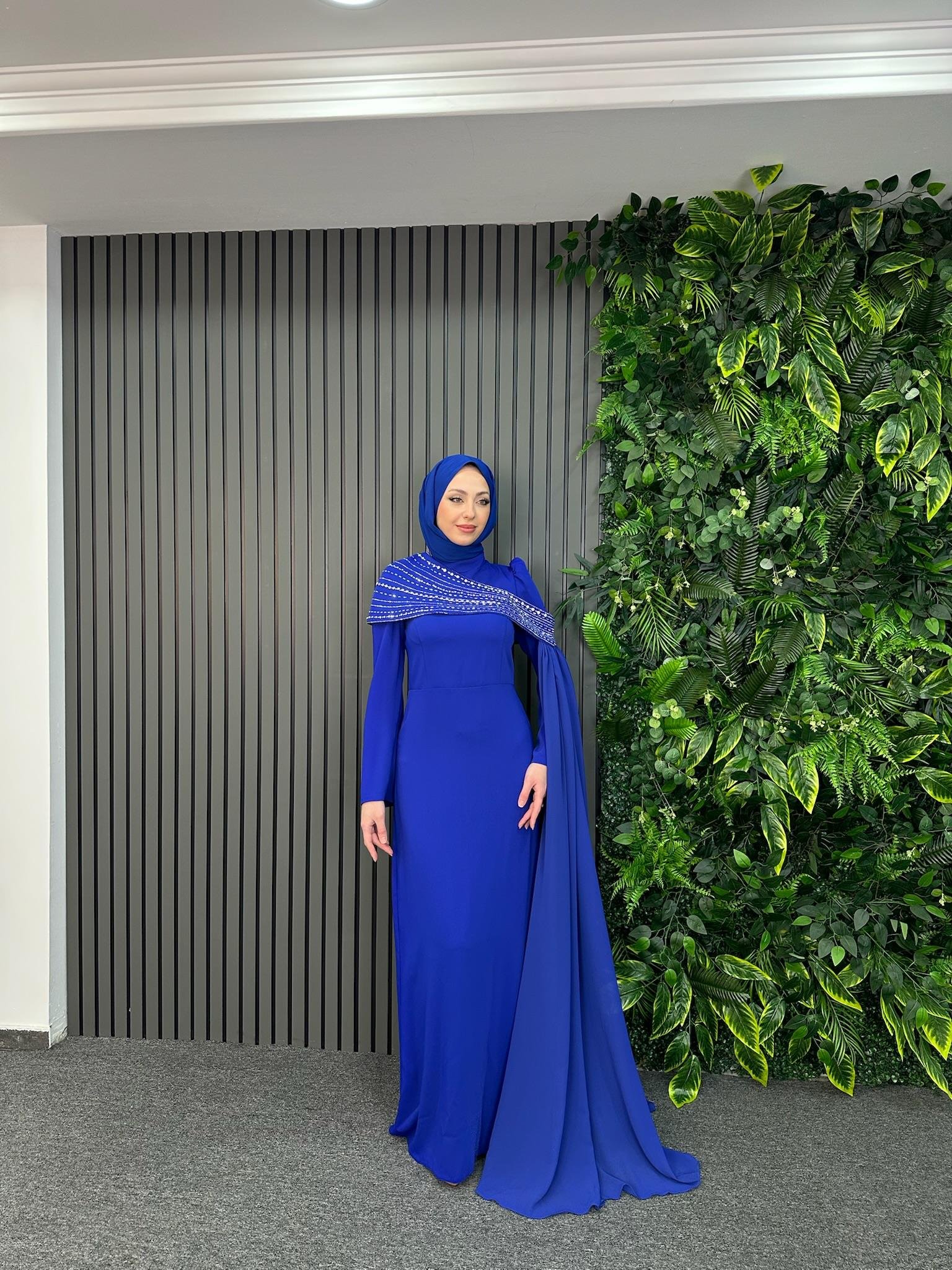 Giyim
Safir Abiye Saks Mavi