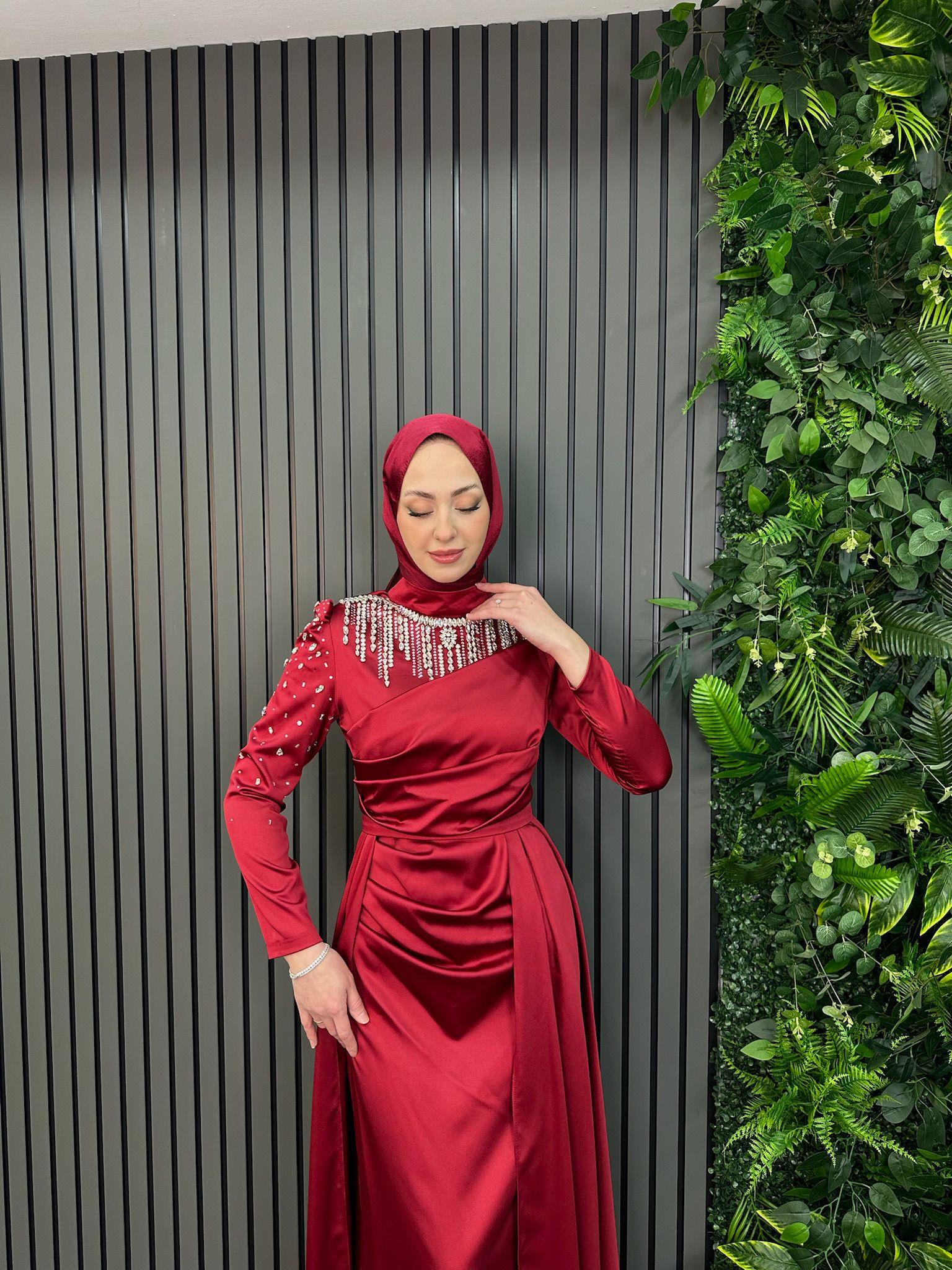 Giyim
Seren Abiye Bordo