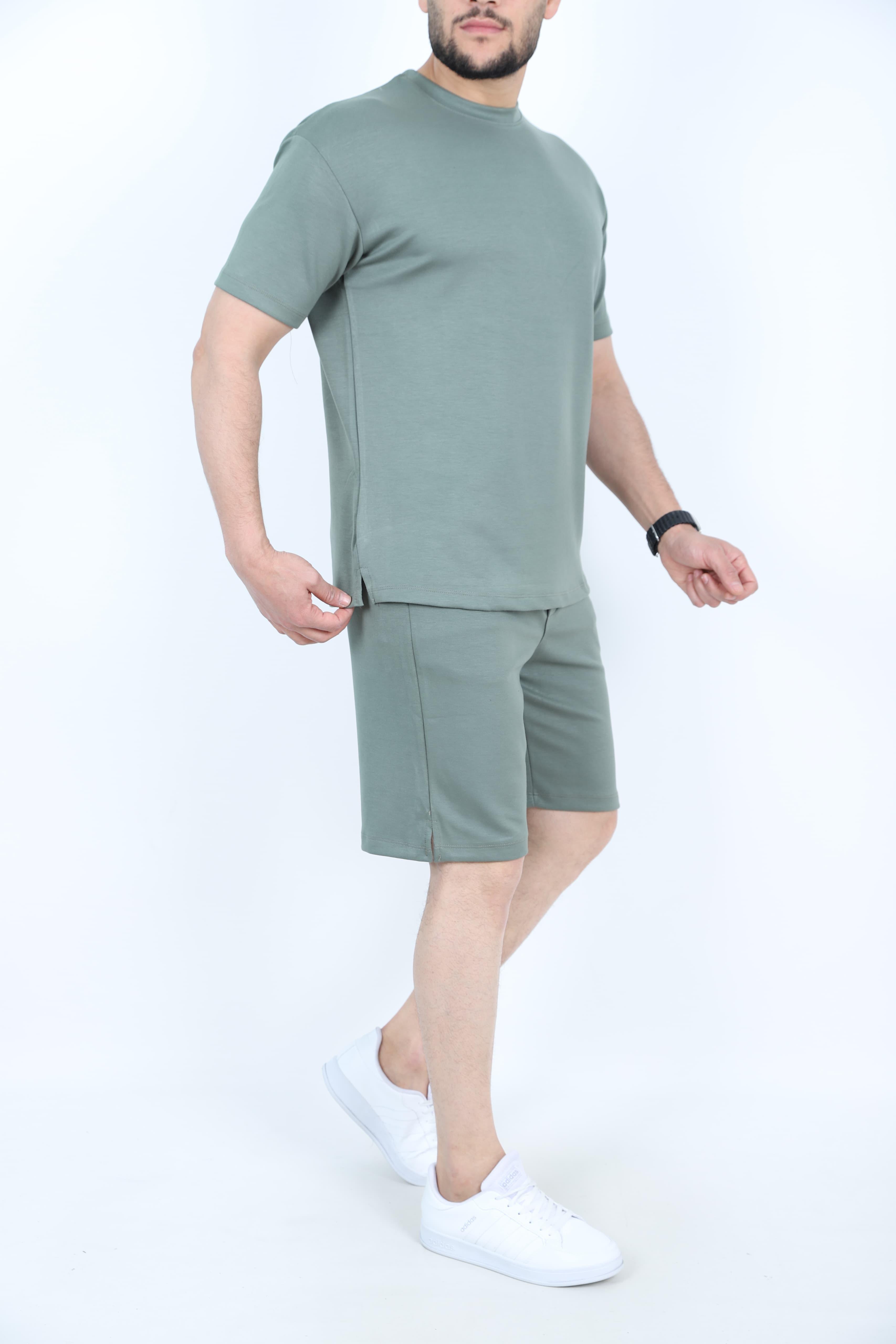 Haki şort takım
