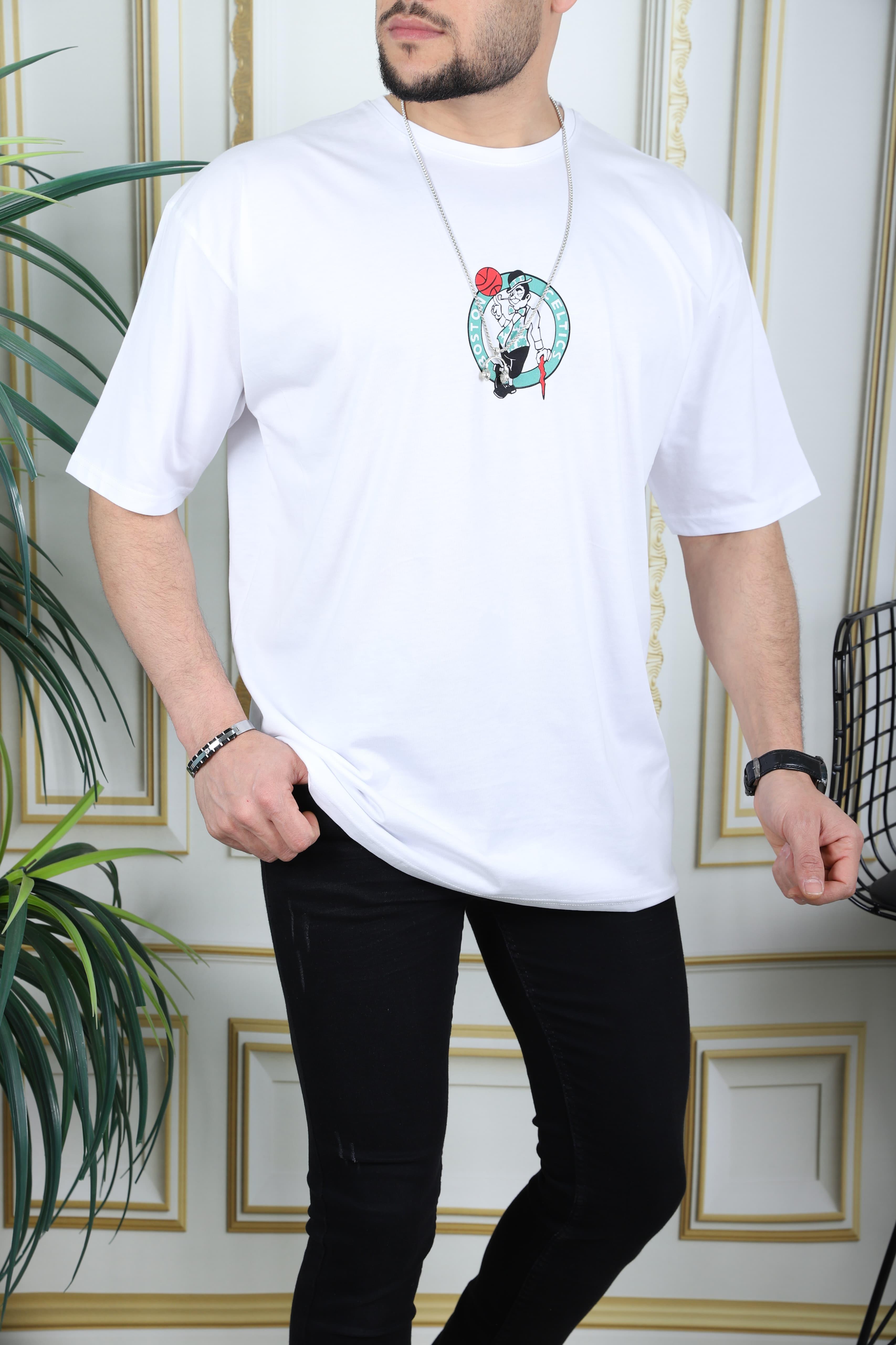 Standart beden baskılı owersize tshirt