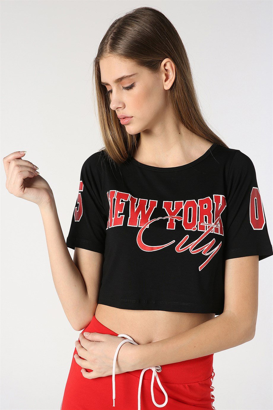 Kadın Basic Crop Body