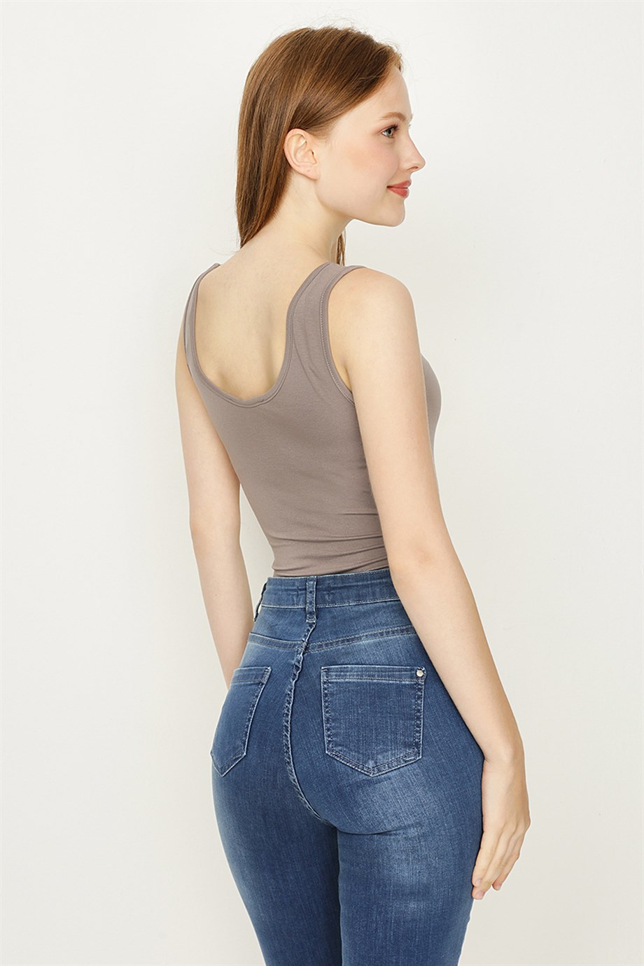 Kadın Bisiklet Yaka Alttan Çıtçıtlı Body
