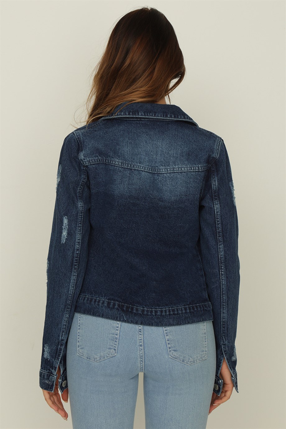 Kadın Düğmeli Denim Ceket