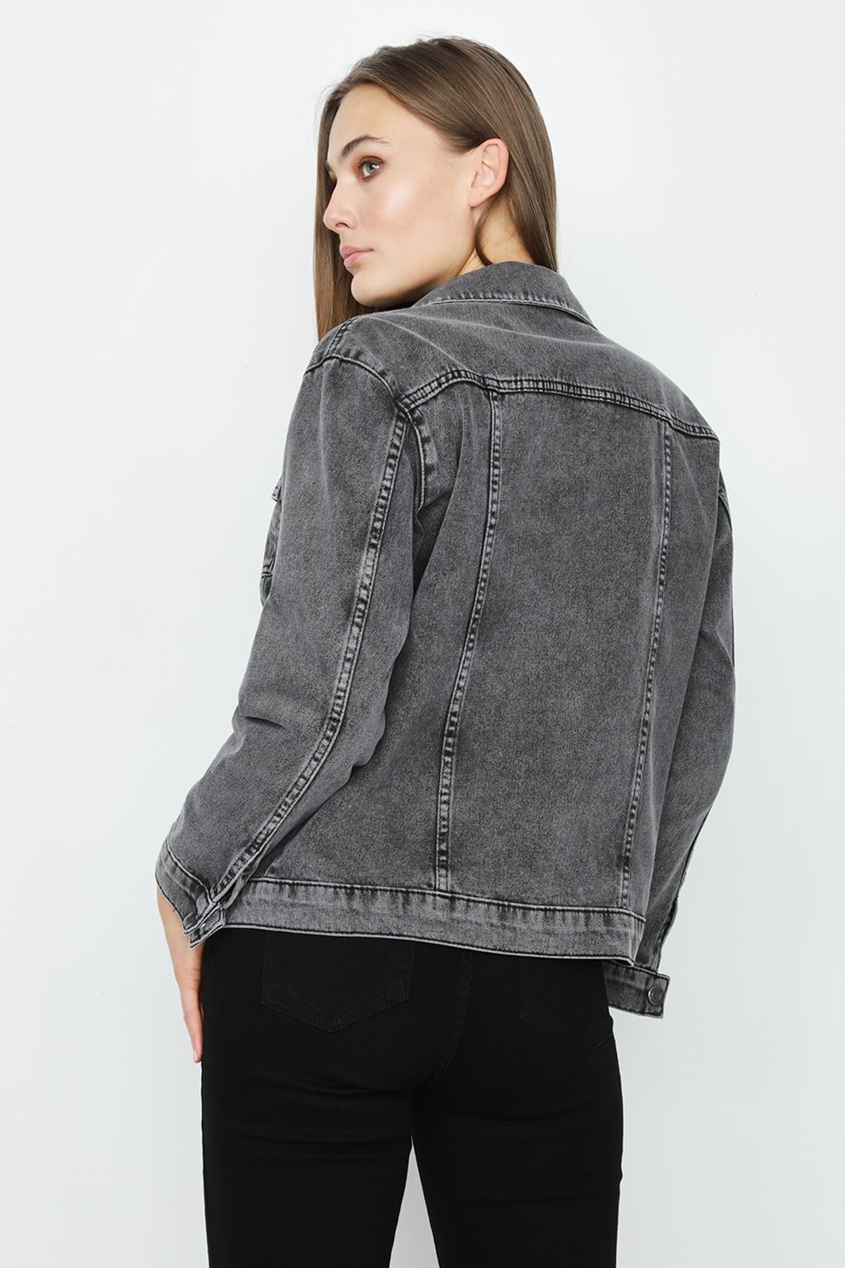 Kadın Oversize Denim Ceket