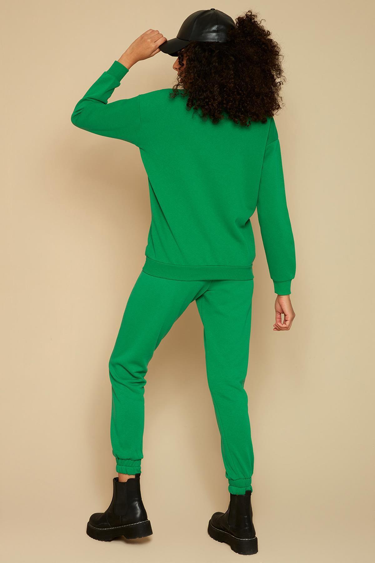 Kadın Şardonlu Basic Örme Sweatshirt
