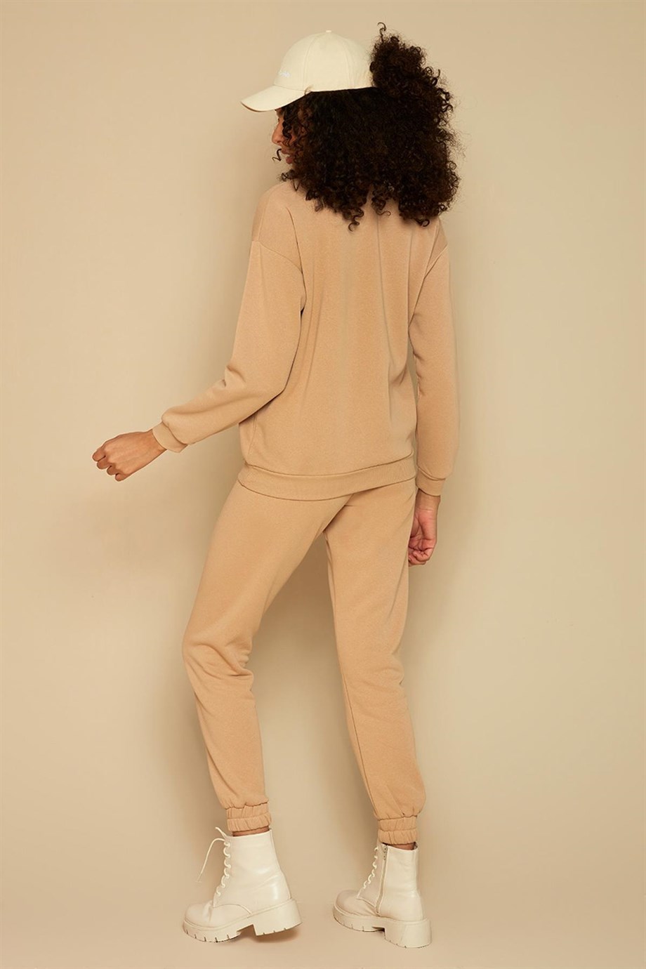 Kadın Şardonlu Örme Basic Jogger Eşofman Altı