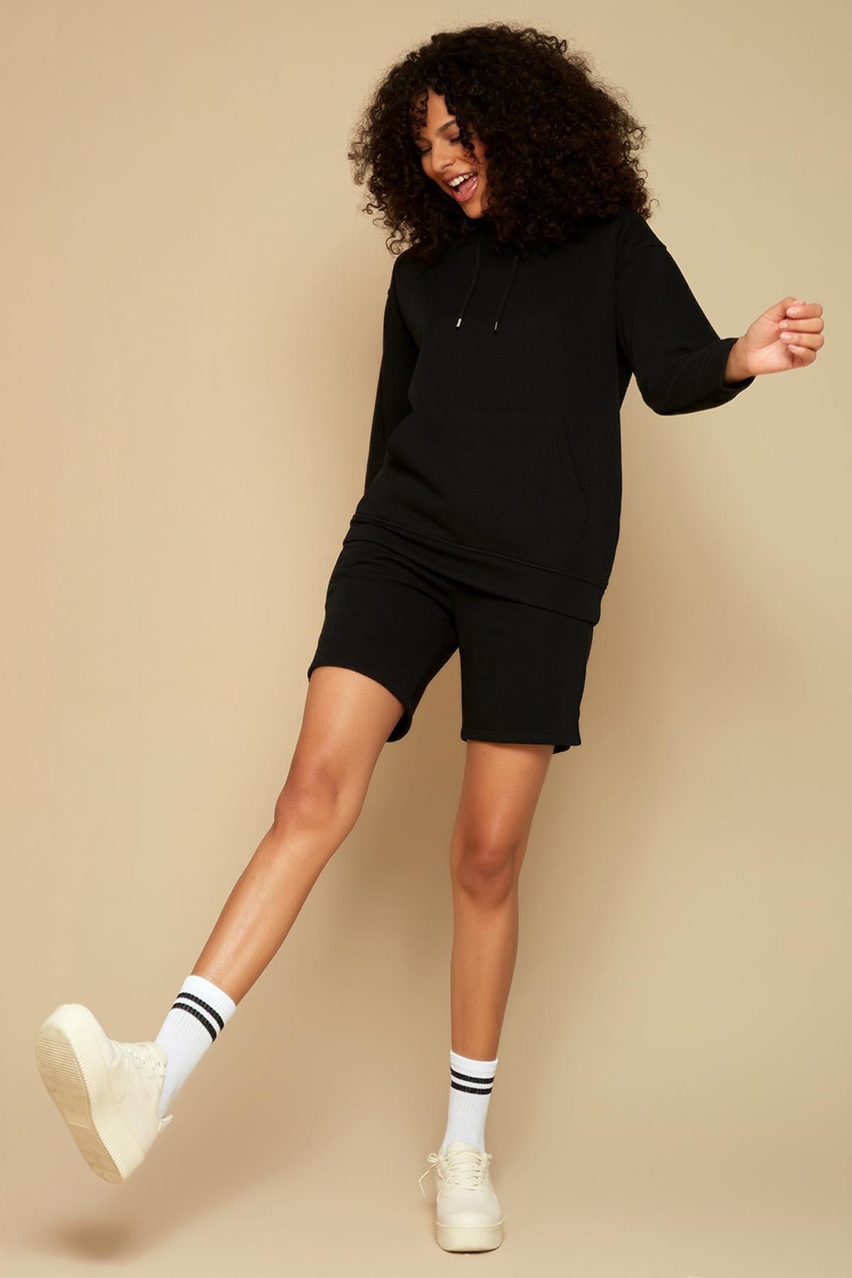 Kadın Şardonlu Örme Şort