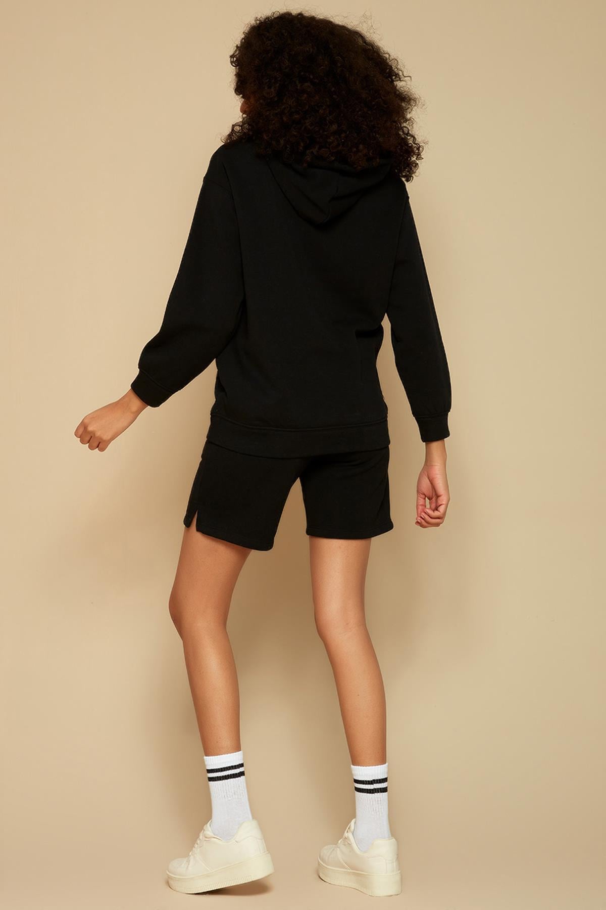 Kadın Şardonlu Örme Şort