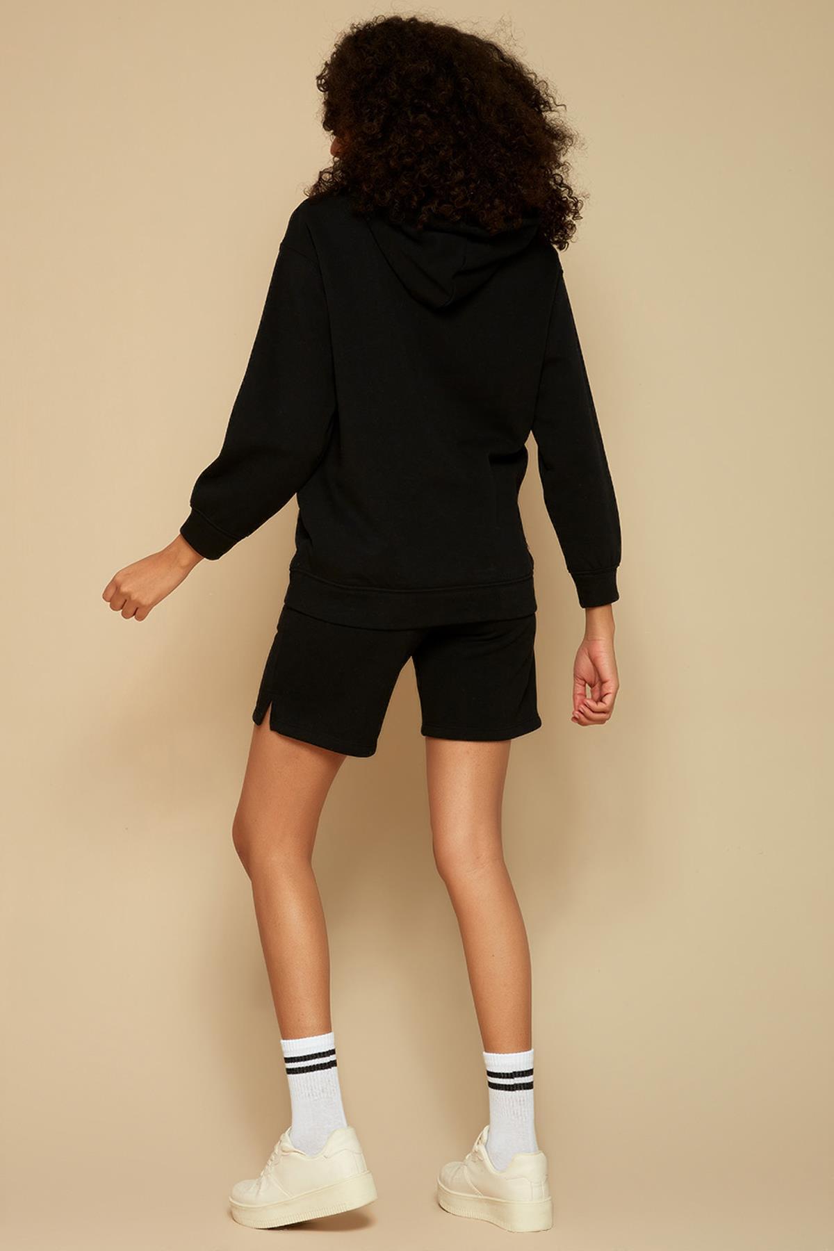 Kadın Şardonlu Örme Şort