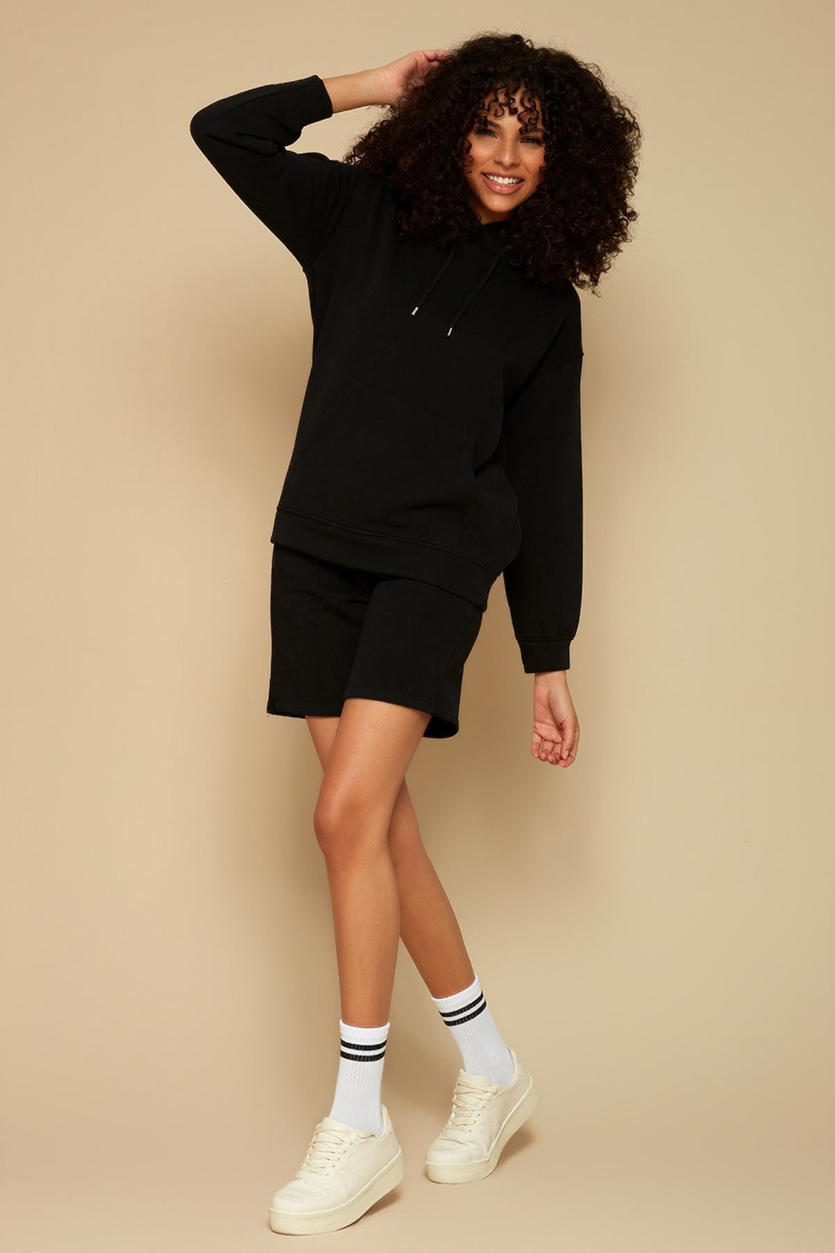 Kadın Şardonlu Örme Şort