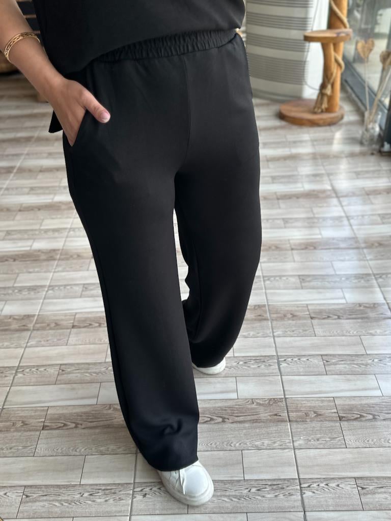 1. Sınıf Kalite Tok Oysh Kumaş Yırtmaçlı Sweat Palazzo Takım