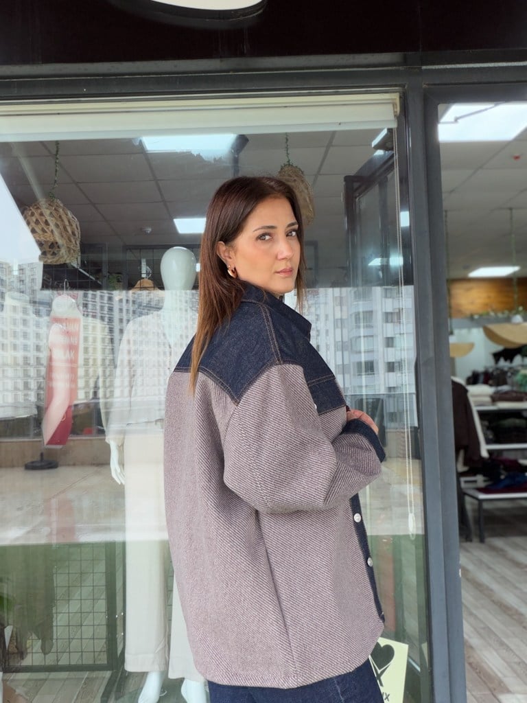 Antrasit Dioganel Kot Garnili Kaşe Ceket