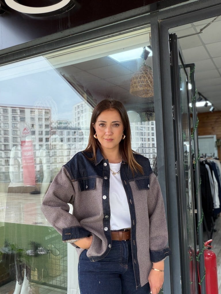 Antrasit Dioganel Kot Garnili Kaşe Ceket