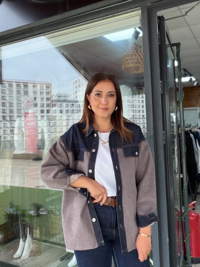 Antrasit Dioganel Kot Garnili Kaşe Ceket