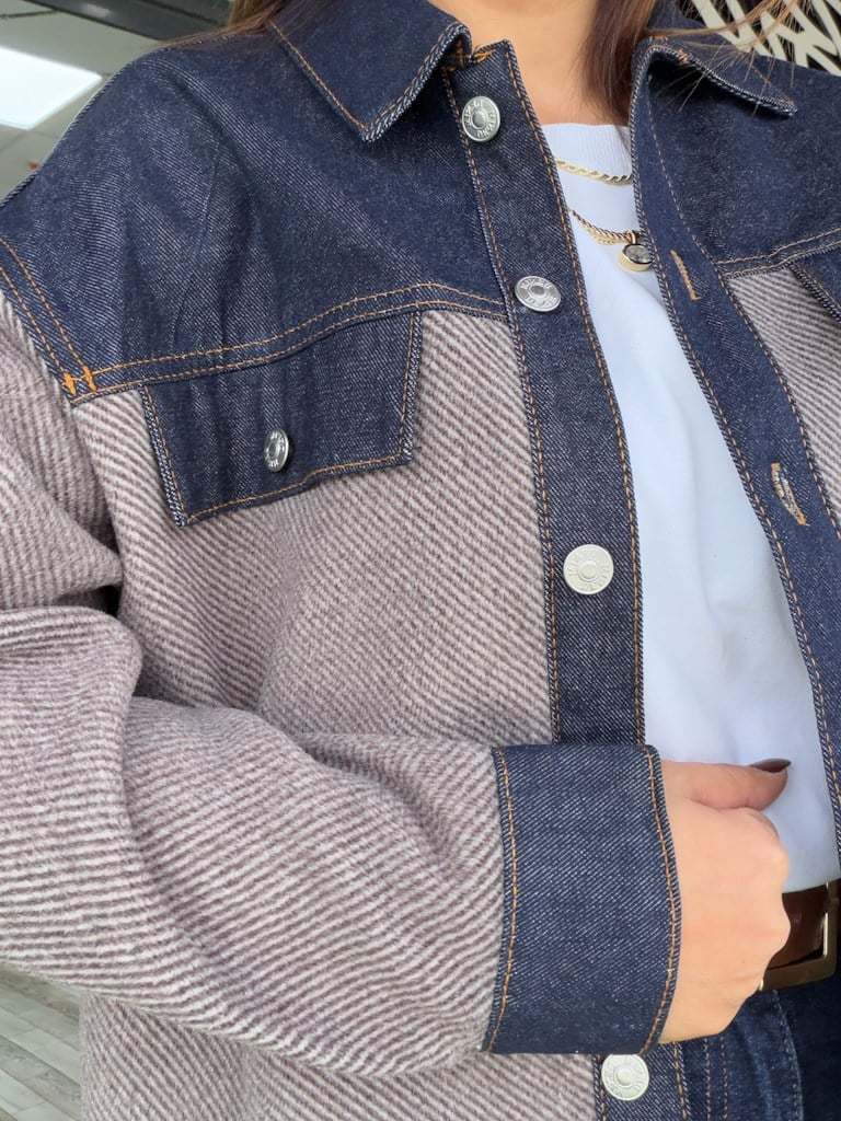 Antrasit Dioganel Kot Garnili Kaşe Ceket