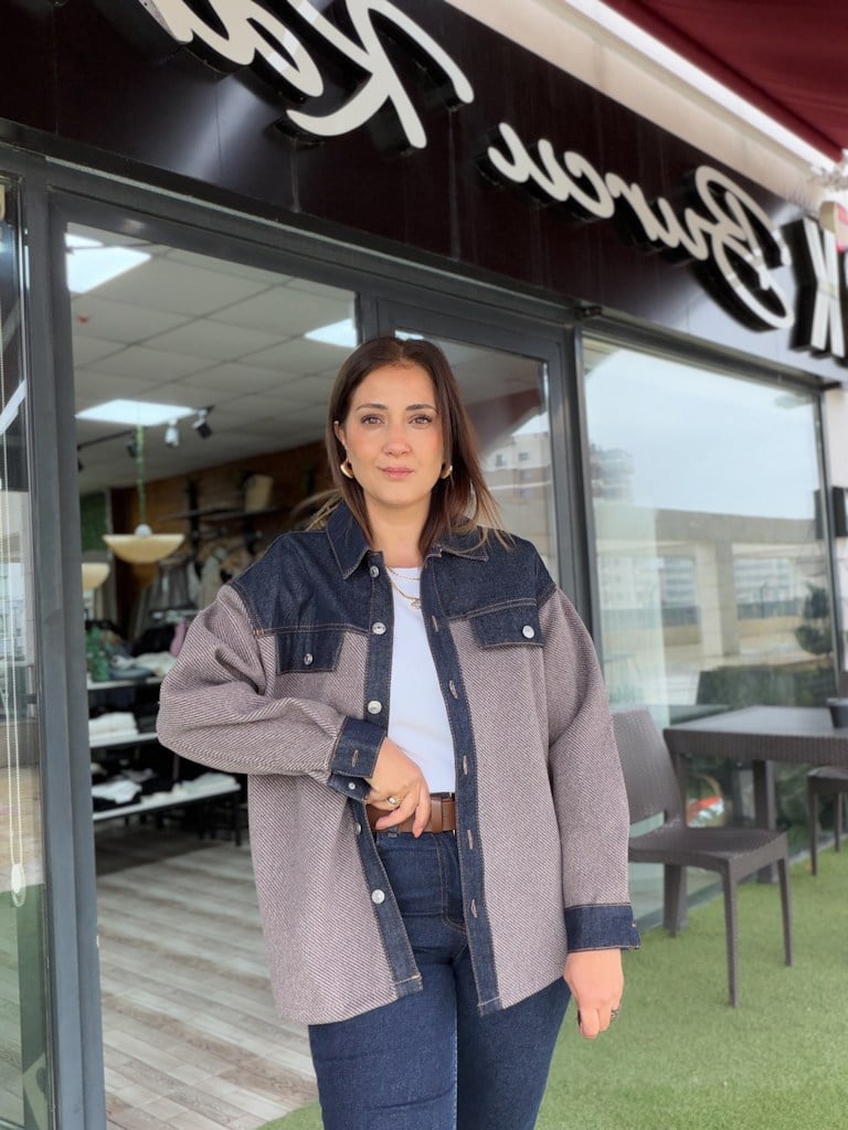 Antrasit Dioganel Kot Garnili Kaşe Ceket