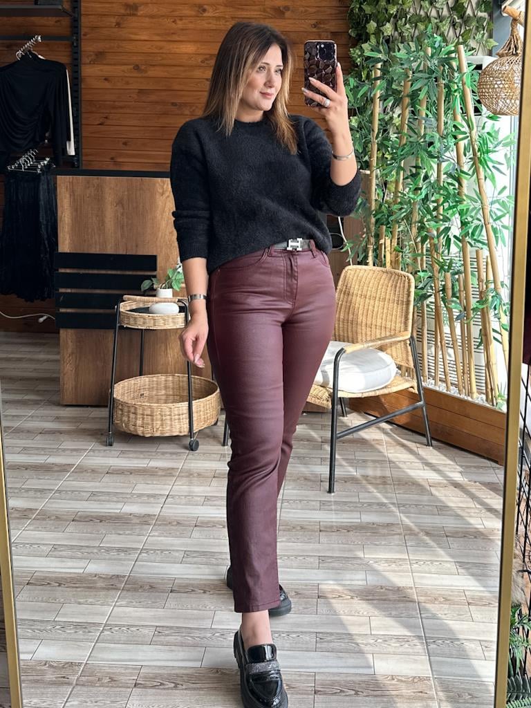 Bordo Orjinal Marka Mum Kaplama Jean
