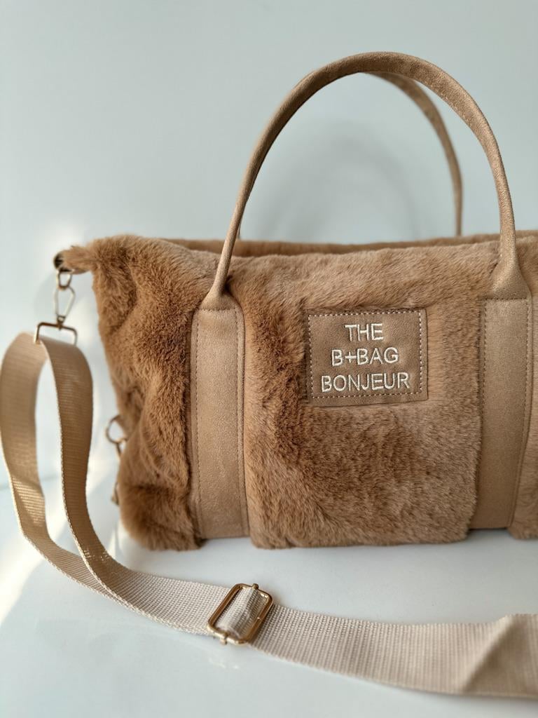 Camel The Tote Bag Pelüş Nubuk Kolon Askılı Çanta