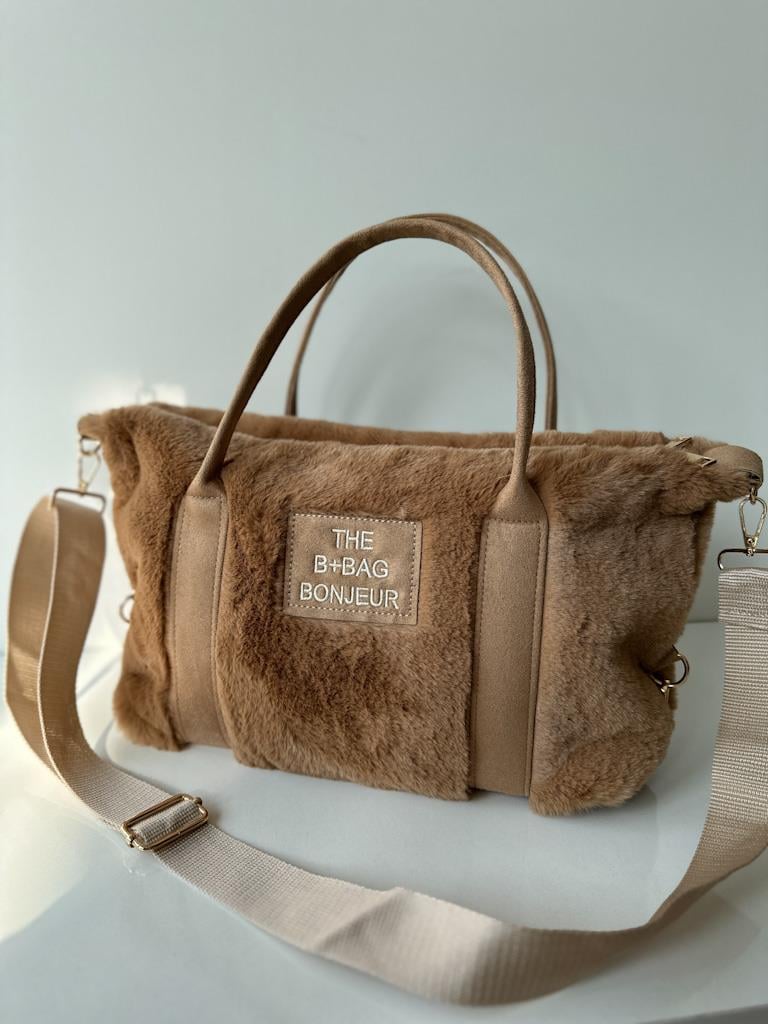 Camel The Tote Bag Pelüş Nubuk Kolon Askılı Çanta
