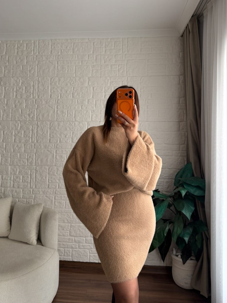 Camel Yarım Balıkçı Etekli Yumoş Takım