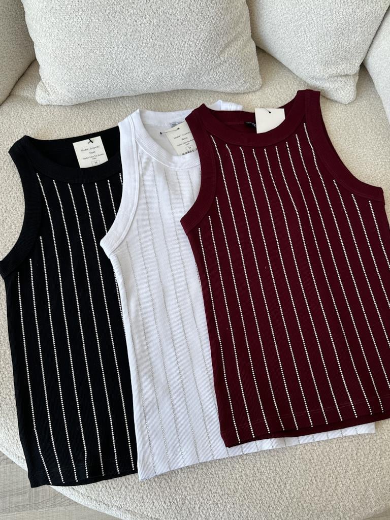 Lüks Kalite Halter Yaka Taş Baskılı Bluz Beyaz