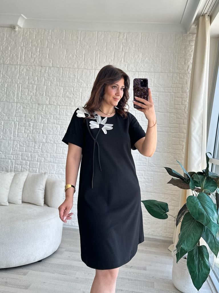 Lüks Kalite Tül Çiçek İşleme Detay Elbise
